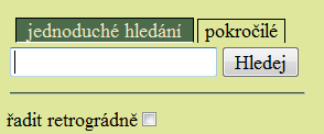 Jednoduché hledání
