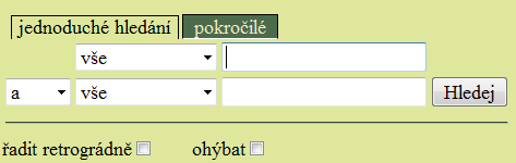 Pokročilé hledání